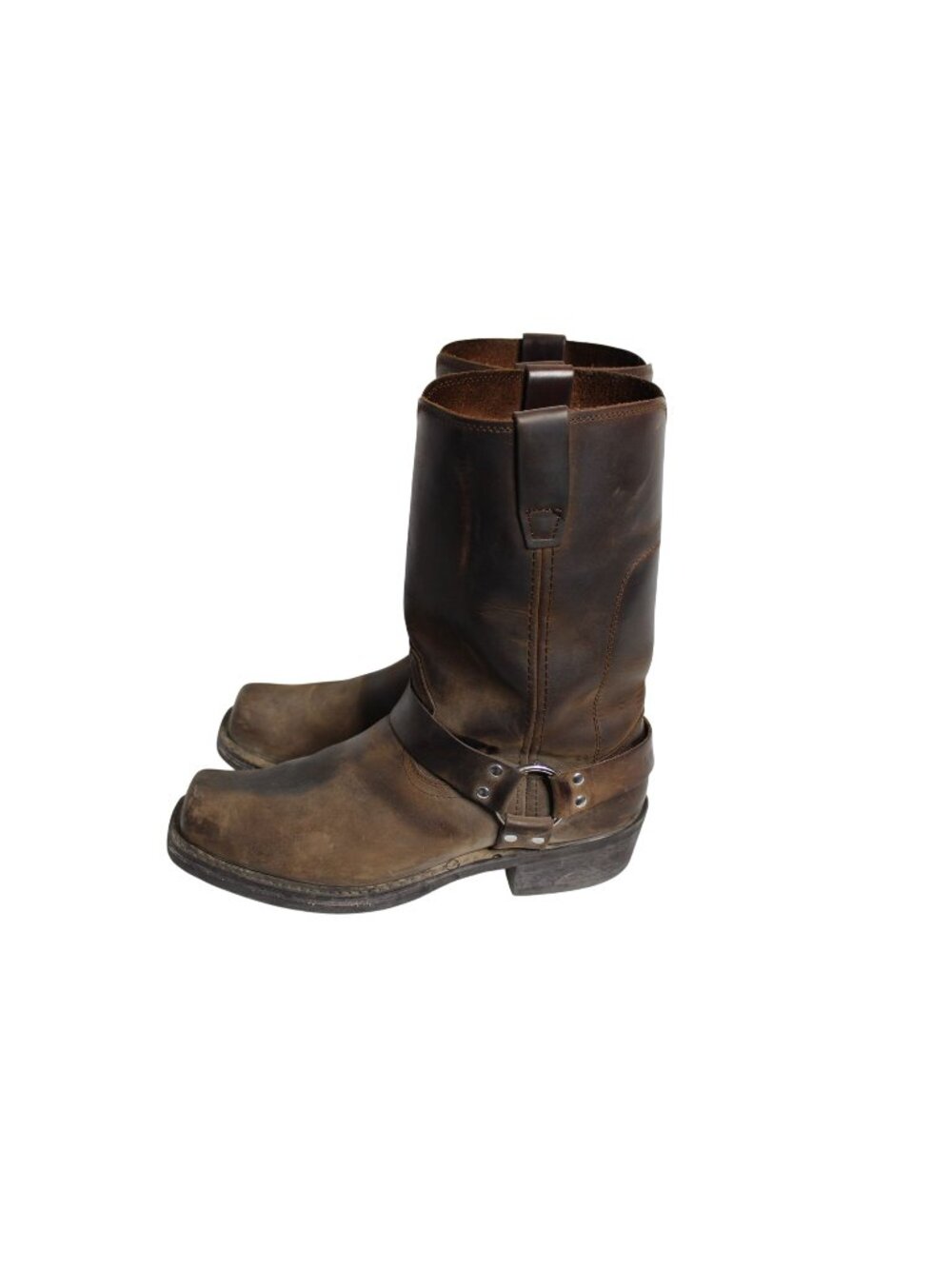 Durango  DB594 11" Distressed Harness Brown Biker Boots Men's 10.5 D